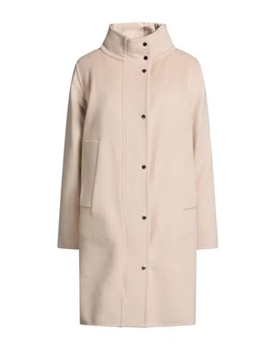 Moorer Woman Coat Beige Size 4 Virgin Wool, Cashmere In Neutral