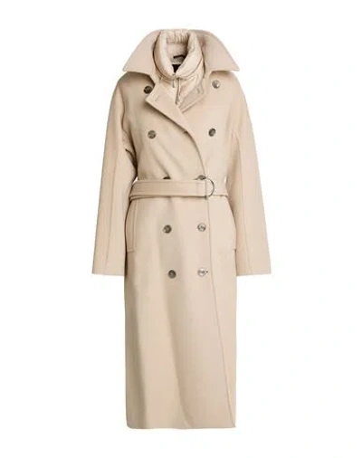 Moorer Woman Coat Beige Size 4 Virgin Wool, Cashmere In Neutral
