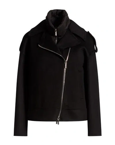 Moorer Woman Coat Black Size 4 Wool, Cashmere