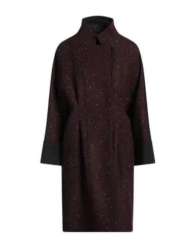 Moorer Woman Coat Burgundy Size 6 Virgin Wool, Polyamide