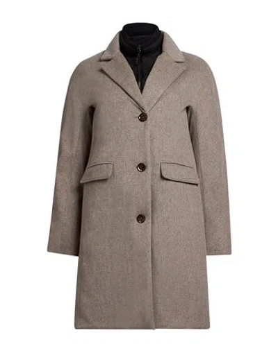 Moorer Woman Coat Grey Size 4 Cashmere, Polyamide