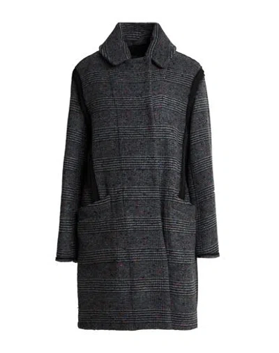 Moorer Woman Coat Grey Size 6 Virgin Wool, Polyamide In Black