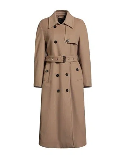 Moorer Woman Coat Light Brown Size 8 Wool, Cashmere In Neutral