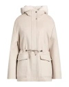 Moorer Woman Coat Light Grey Size 10 Polyamide, Polyurethane In White