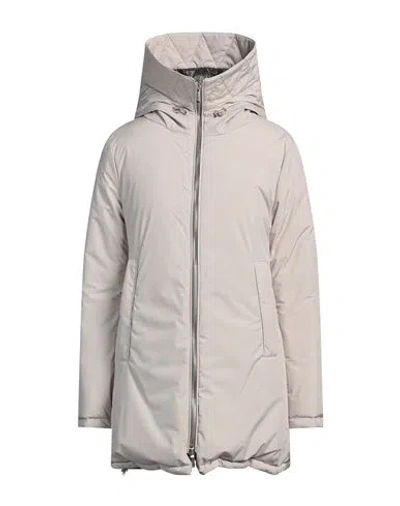 Moorer Woman Coat Light Grey Size 4 Polyester, Polyamide In Gray