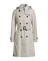 Moorer Woman Coat Light Grey Size 6 Polyester In Gray
