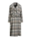 Moorer Woman Coat Light Grey Size 8 Virgin Wool In Gray