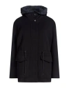 Moorer Woman Coat Midnight Blue Size 12 Polyamide, Polyurethane In Black