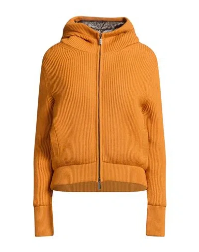 Moorer Woman Coat Orange Size 10 Virgin Wool