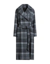 Moorer Woman Coat Slate Blue Size 4 Virgin Wool