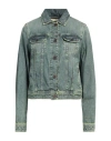 Moorer Woman Denim Outerwear Green Size 4 Cotton