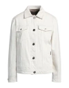 Moorer Woman Denim Outerwear Ivory Size 4 Cotton