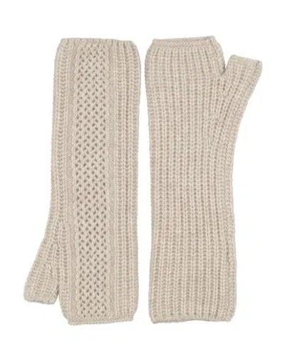 Moorer Woman Gloves Beige Size M Cashmere