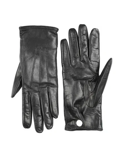 Moorer Woman Gloves Black Size 7 Leather