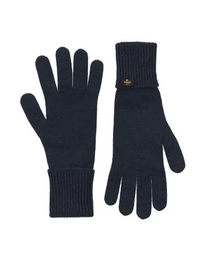 Moorer Woman Gloves Midnight Blue Size S Cashmere