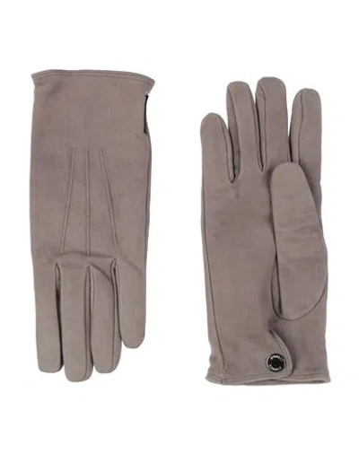 Moorer Woman Gloves Taupe Size 8 Soft Leather In Gray