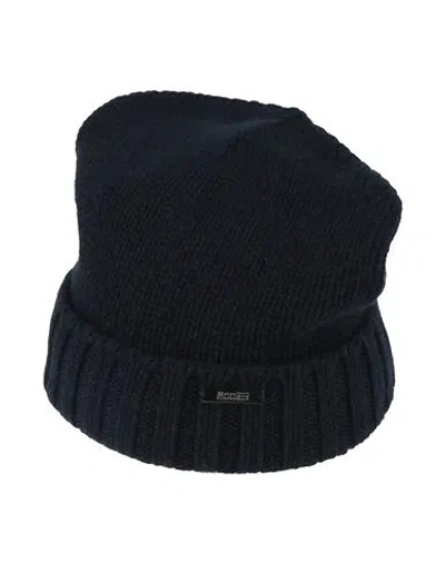 Moorer Woman Hat Midnight Blue Size Onesize Cashmere In Black
