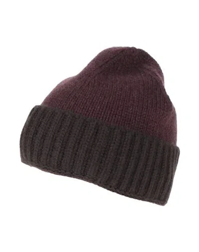 Moorer Woman Hat Plum Size Onesize Cashmere In Purple