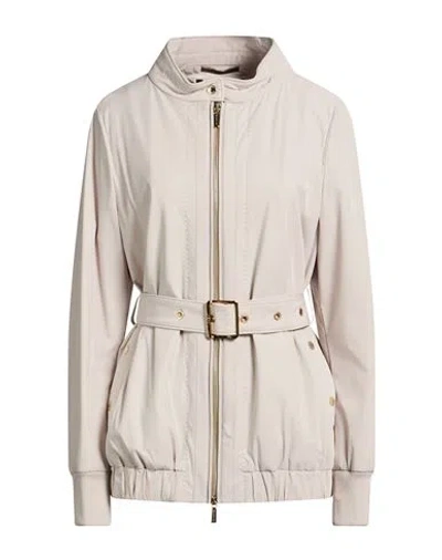 Moorer Woman Jacket Beige Size 4 Polyamide, Polyurethane In Gray