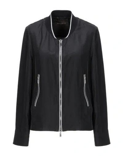 Moorer Woman Jacket Black Size 10 Silk, Cotton, Elastane