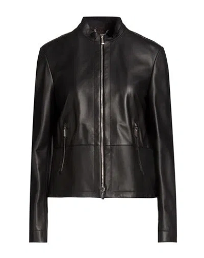 Moorer Woman Jacket Black Size 4 Leather