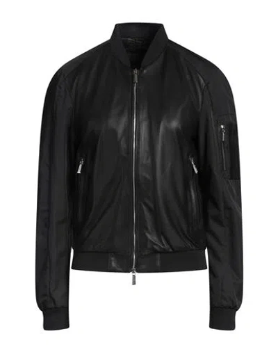 Moorer Woman Jacket Black Size 8 Cupro, Polyester