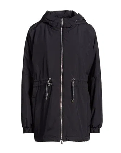 Moorer Woman Jacket Blue Size 4 Polyester In Black