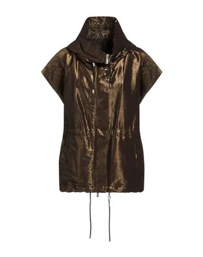 Moorer Woman Jacket Bronze Size 4 Polyamide, Polyester In Brown