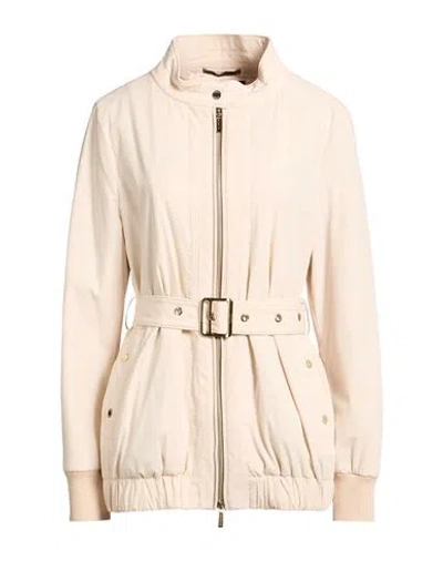 Moorer Woman Jacket Cream Size 4 Polyamide, Polyurethane In White
