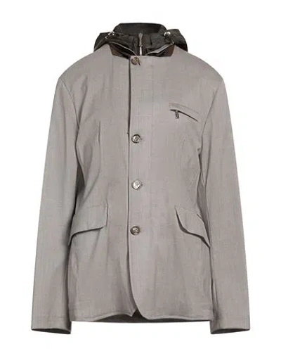 Moorer Woman Jacket Grey Size 12 Wool, Silk, Elastane, Polyester In Gray