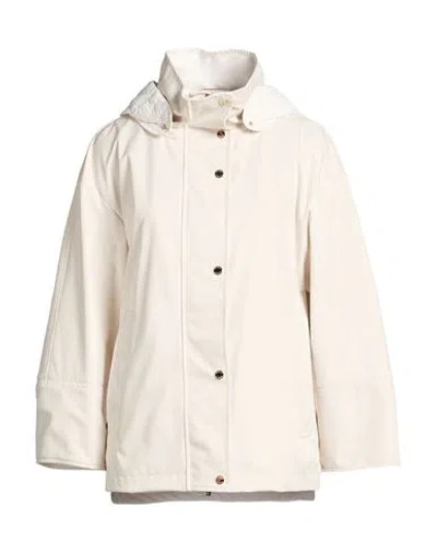 Moorer Woman Jacket Ivory Size 4 Polyester, Polyurethane In Neutral