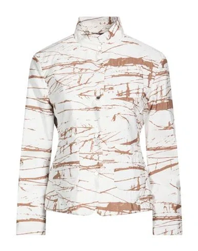 Moorer Woman Jacket Light Brown Size 4 Polyamide In White
