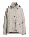 Moorer Woman Jacket Light Grey Size 4 Cotton, Polyester, Polyamide In Gray