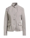Moorer Woman Jacket Light Grey Size 6 Polyethylene In Gray