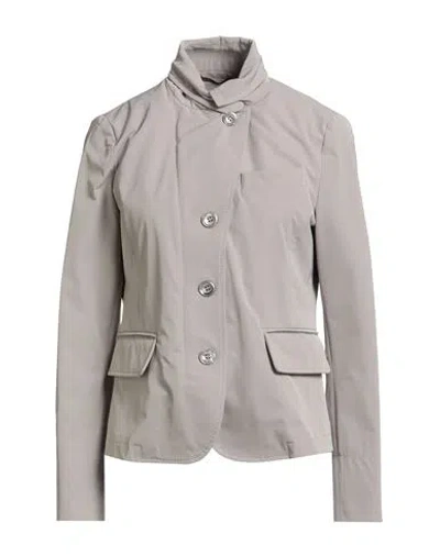 Moorer Woman Jacket Light Grey Size 6 Polyethylene In Gray