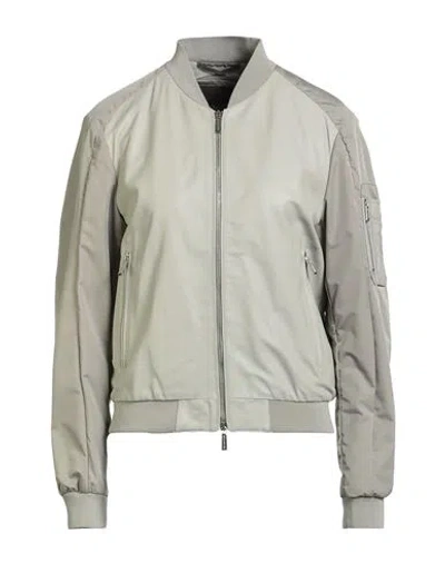 Moorer Woman Jacket Light Grey Size 8 Cupro, Polyester