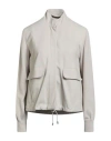 Moorer Woman Jacket Light Grey Size 8 Viscose, Polyamide, Elastane In Gray