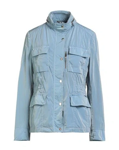 Moorer Woman Jacket Sky Blue Size 4 Polyamide