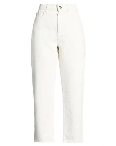 Moorer Woman Jeans Ivory Size 29 Cotton In White