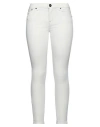 Moorer Woman Jeans White Size 32 Cotton, Polyester, Elastane In White
