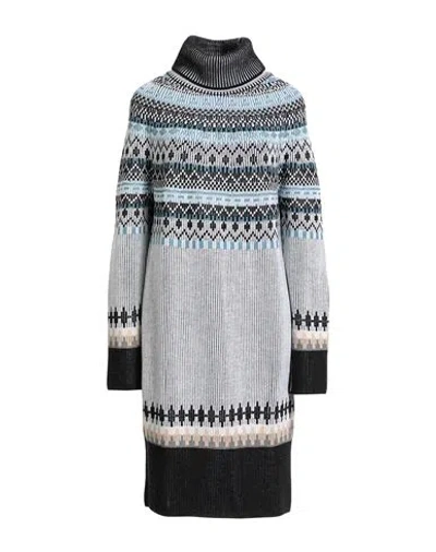 Moorer Woman Midi Dress Light Blue Size 4 Virgin Wool