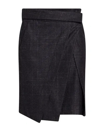 Moorer Woman Mini Skirt Black Size 4 Wool, Polyester, Polyamide, Cotton, Cashmere