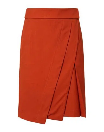 Moorer Woman Mini Skirt Tomato Red Size 4 Cashmere