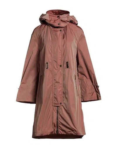 Moorer Woman Overcoat & Trench Coat Antique Rose Size 4 Polyamide In Brown