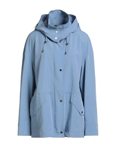 Moorer Woman Overcoat & Trench Coat Azure Size 6 Polyamide, Polyurethane In Blue