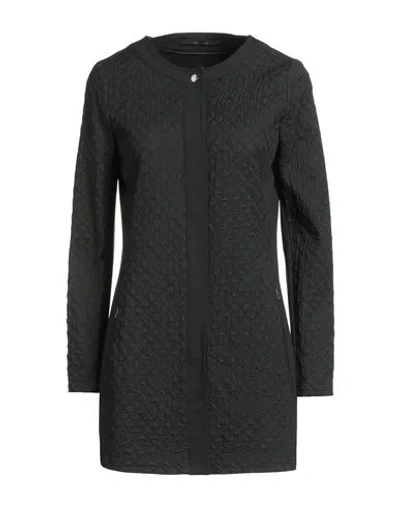 Moorer Woman Overcoat & Trench Coat Black Size 8 Polyamide, Polyurethane, Elastane