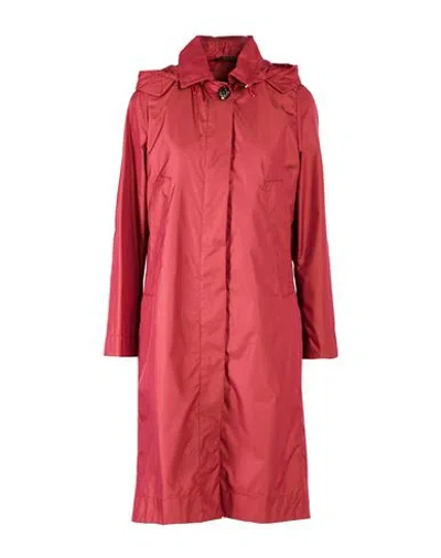 Moorer Woman Overcoat & Trench Coat Brick Size 4 Polyester In Red