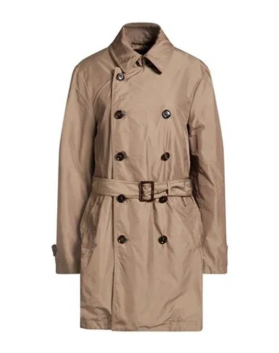 Moorer Woman Overcoat & Trench Coat Khaki Size 16 Polyester In Brown