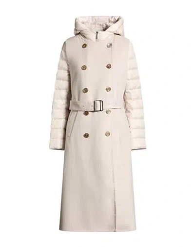 Moorer Woman Overcoat & Trench Coat Light Grey Size 0 Polyamide In Metallic
