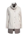 Moorer Woman Overcoat & Trench Coat Light Grey Size 10 Polyester, Polyurethane, Polyamide